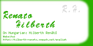 renato hilberth business card