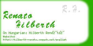 renato hilberth business card